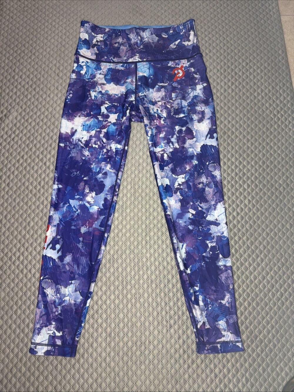 Peloton x WITH Women’s Leggings XL Blue Purple Print NWT Workout Yoga
